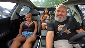 Anza, The Mischievous One, Bares It All In A Car And Playfully Strolls Through The Streets Of São Paulo