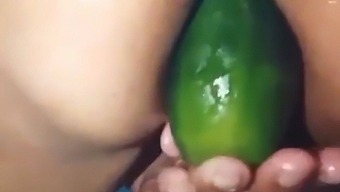 Stepmother'S Huge And Thick Cucumber Penetration, She Sends Me Pictures Of Her Open Ass