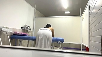 A Plus-Sized Patient Anesthetized With Oil In A Medical Clinic And Captured On Camera