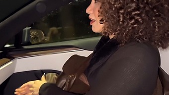 A Young Woman Who Is Unfaithful To Her Husband Has Sex With A Stranger In A Car While Her Husband Watches.